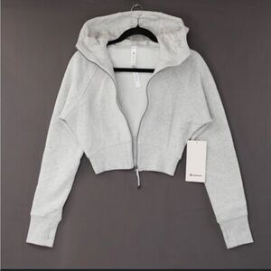Lululemon Nova Light Gray Cropped Hoodie